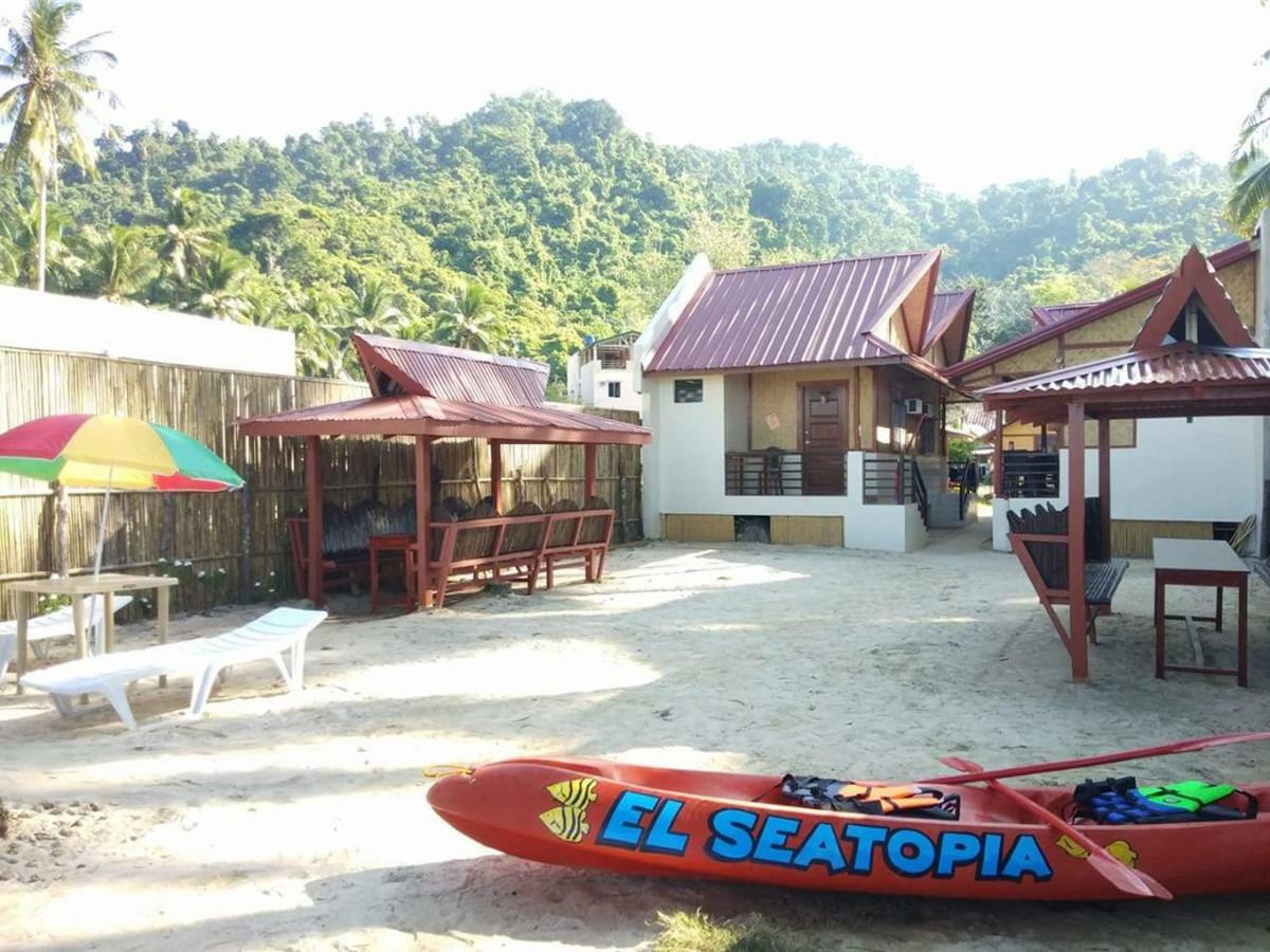 El Seatopia Beach Cottages El Nido Luaran gambar